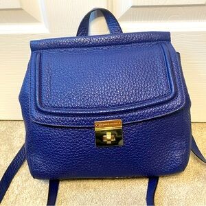 Kate Spade Blue Leather Backpack